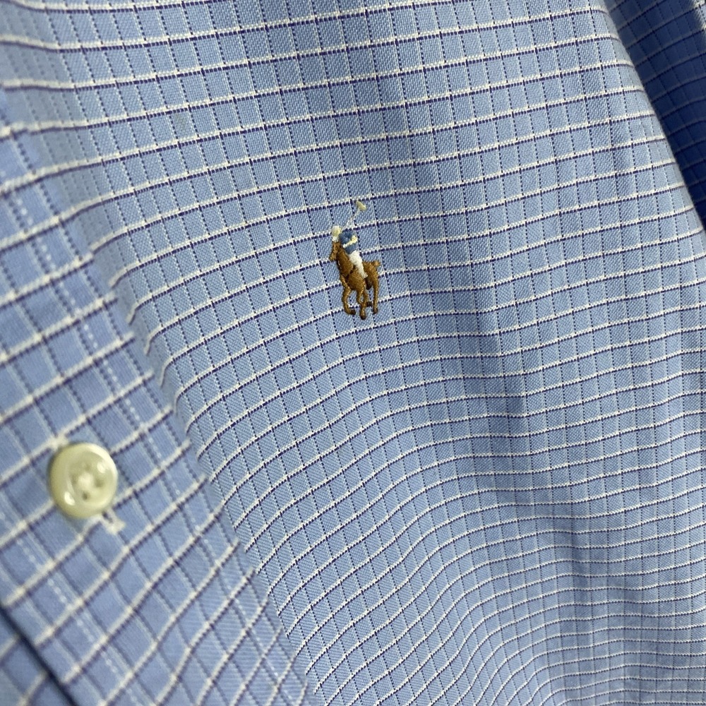 Ralph Lauren Men's Large Blue Long Sleeve Button Down Shirt - Picture 3 of 7